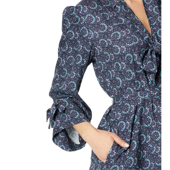 Joie Courtney Dress in Navy Blazer Multi Size M - Picture 3 of 13